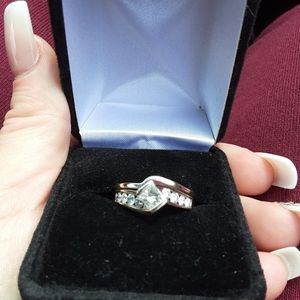 14k white gold engagement ring